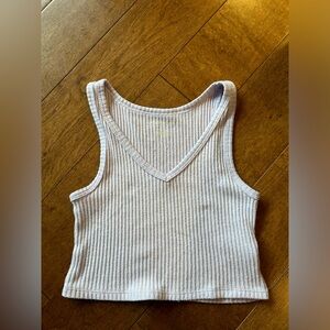 AE ribbed light purple tank